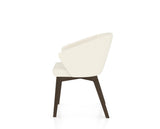Canadel Downtown Point Dining Chair in Hazelnut Washed, YJ Faux Leather, side view