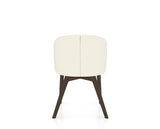 Canadel Downtown Point Dining Chair in Hazelnut Washed, YJ Faux Leather, back view