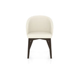 Canadel Downtown Point Dining Chair in Davy's Grey, YJ Faux Leather, front view