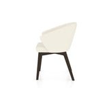 Canadel Downtown Point Dining Chair in Davy's Grey, YJ Faux Leather, side view