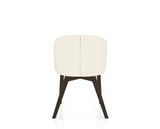 Canadel Downtown Point Dining Chair in Davy's Grey, YJ Faux Leather, back view