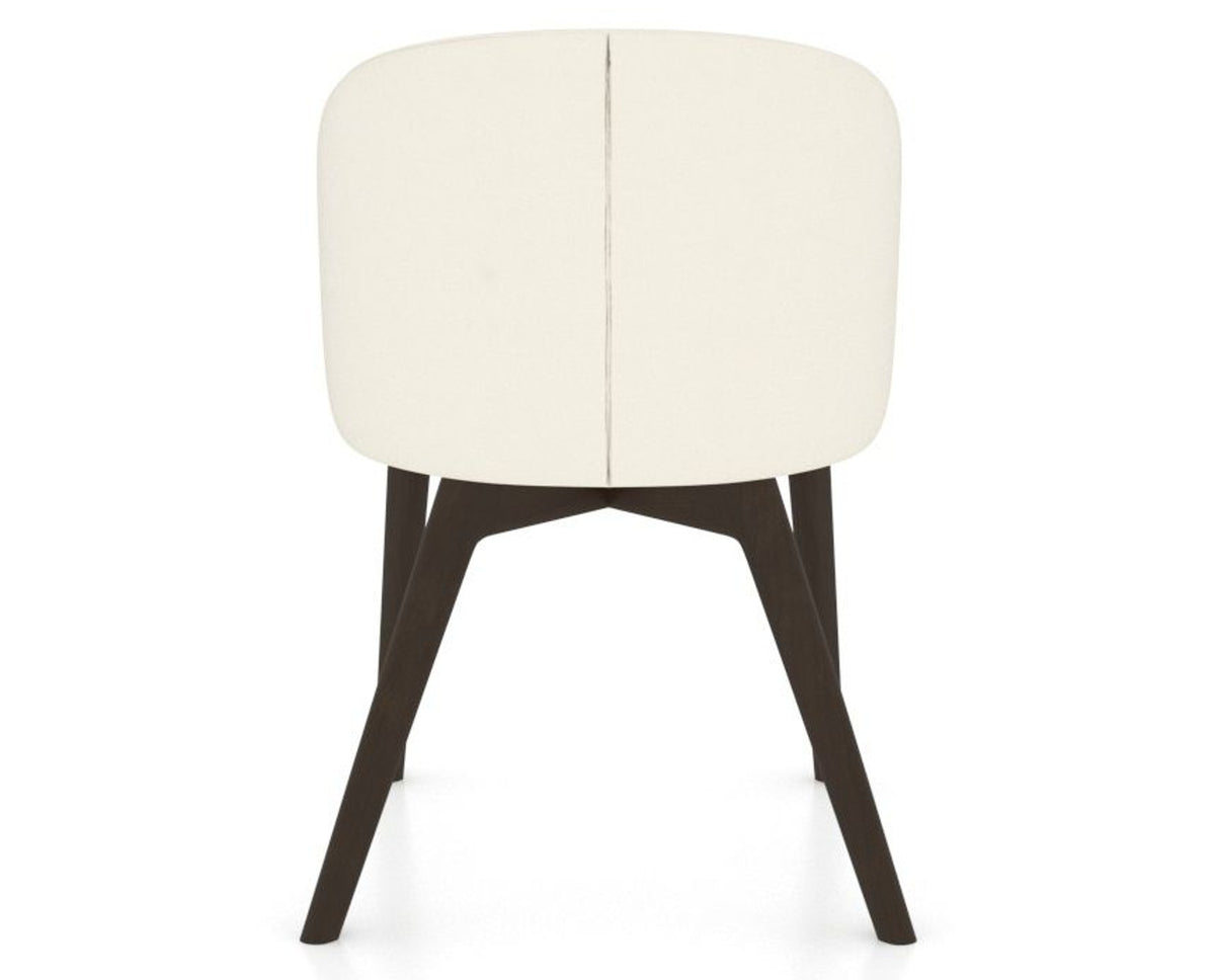 Canadel Downtown Point Dining Chair in Davy's Grey, YJ Faux Leather, back view