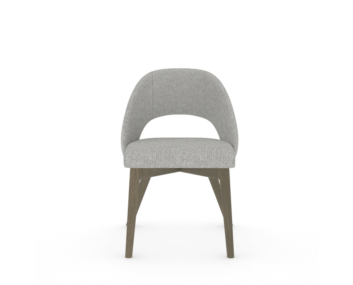 Canadel Downtown Curv Dining Chair in Shadow, 7C Fabric, front view
