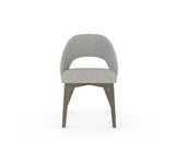 Canadel Downtown Curv Dining Chair in Shadow, 7C Fabric, front view