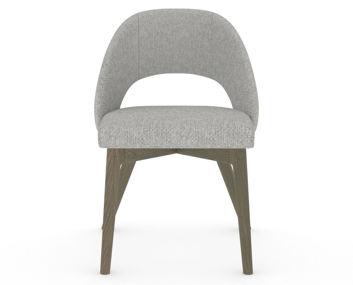 Canadel Downtown Curv Dining Chair in Shadow, 7C Fabric, front view