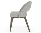 Canadel Downtown Curv Dining Chair in Shadow, 7C Fabric, side view