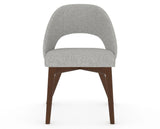 Canadel Downtown Curv Dining Chair in Cognac Washed, 7C Fabric, front view