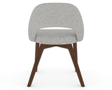 Canadel Downtown Curv Dining Chair in Cognac Washed, 7C Fabric, back view