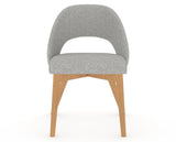 Canadel Downtown Curv Dining Chair in Caramel Washed, 7C Fabric, front view