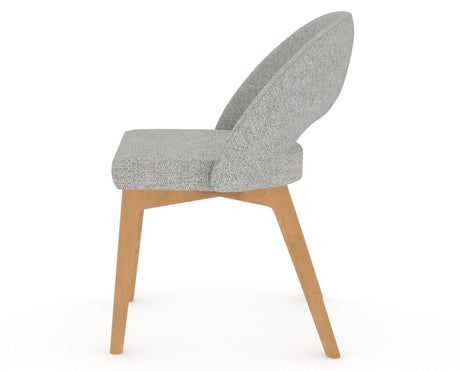 Canadel Downtown Curv Dining Chair in Caramel Washed, 7C Fabric, side view