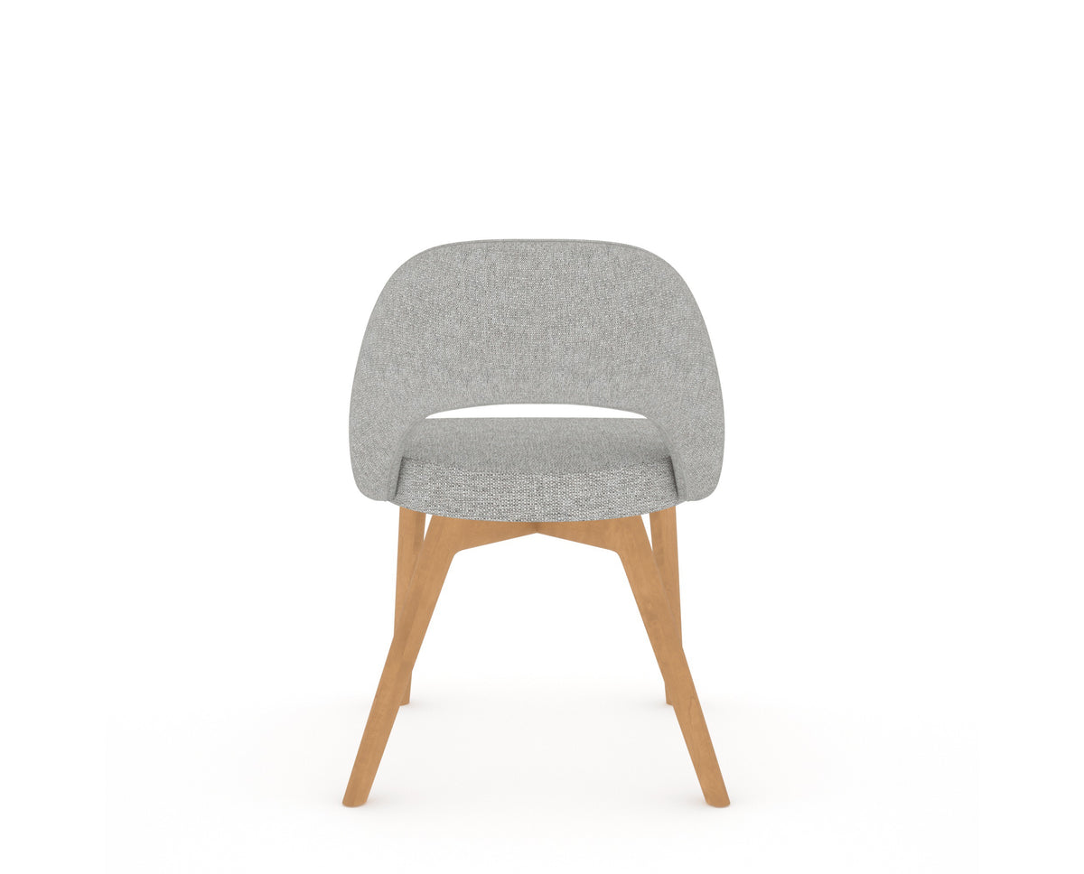 Canadel Downtown Curv Dining Chair in Caramel Washed, 7C Fabric, back view