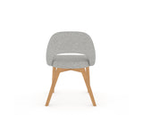 Canadel Downtown Curv Dining Chair in Caramel Washed, 7C Fabric, back view