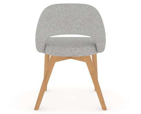 Canadel Downtown Curv Dining Chair in Caramel Washed, 7C Fabric, back view