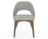 Canadel Downtown Curv Dining Chair in Pecan Washed, 7C Fabric, front view