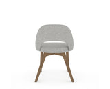 Canadel Downtown Curv Dining Chair in Pecan Washed, 7C Fabric, back view
