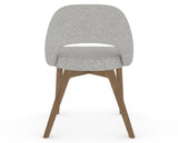 Canadel Downtown Curv Dining Chair in Pecan Washed, 7C Fabric, back view