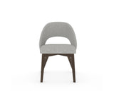 Canadel Downtown Curv Dining Chair in Hazelnut Washed, 7C Fabric, front view