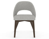 Canadel Downtown Curv Dining Chair in Hazelnut Washed, 7C Fabric, front view