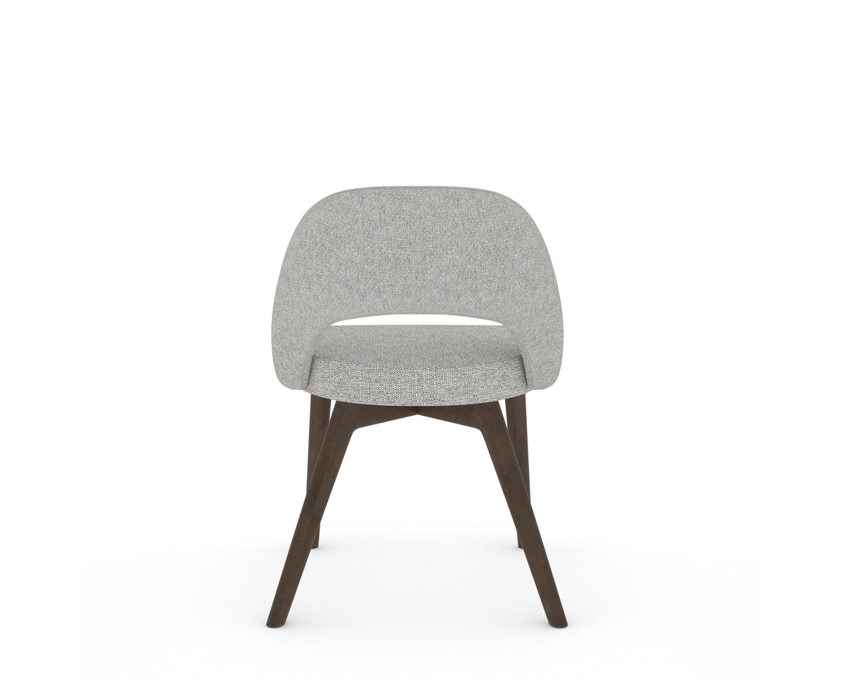 Canadel Downtown Curv Dining Chair in Hazelnut Washed, 7C Fabric, back view