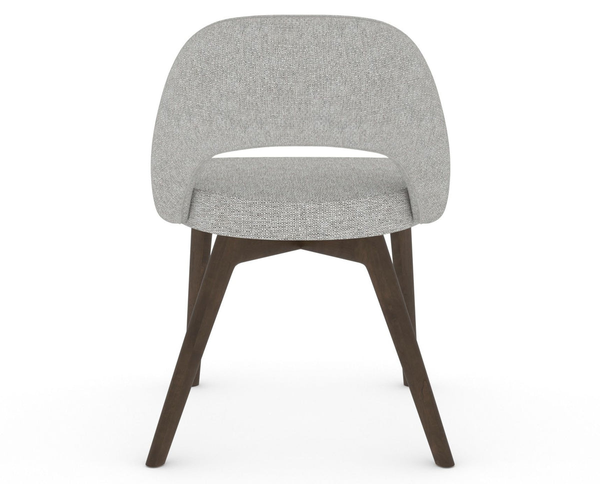 Canadel Downtown Curv Dining Chair in Hazelnut Washed, 7C Fabric, back view