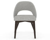 Canadel Downtown Curv Dining Chair in Davy's Grey, 7C Fabric, front view
