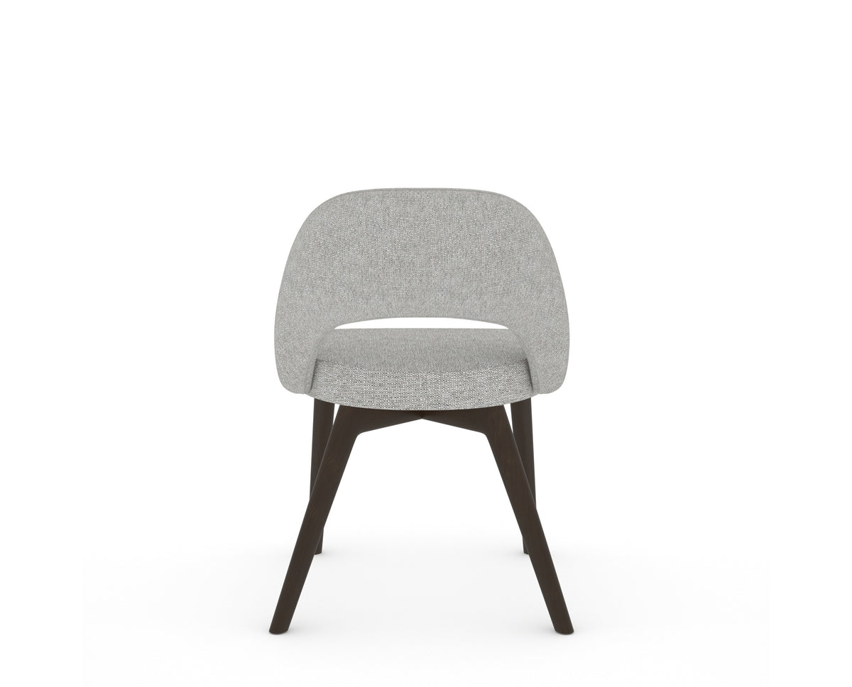 Canadel Downtown Curv Dining Chair in Davy's Grey, 7C Fabric, back view