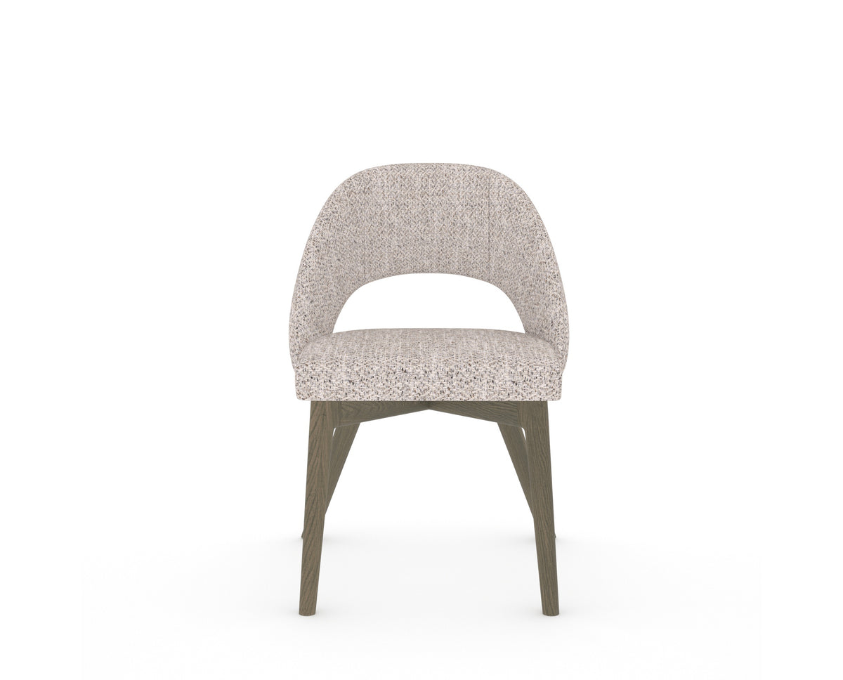 Canadel Downtown Curv Dining Chair in Shadow, FP Crypton®, front view