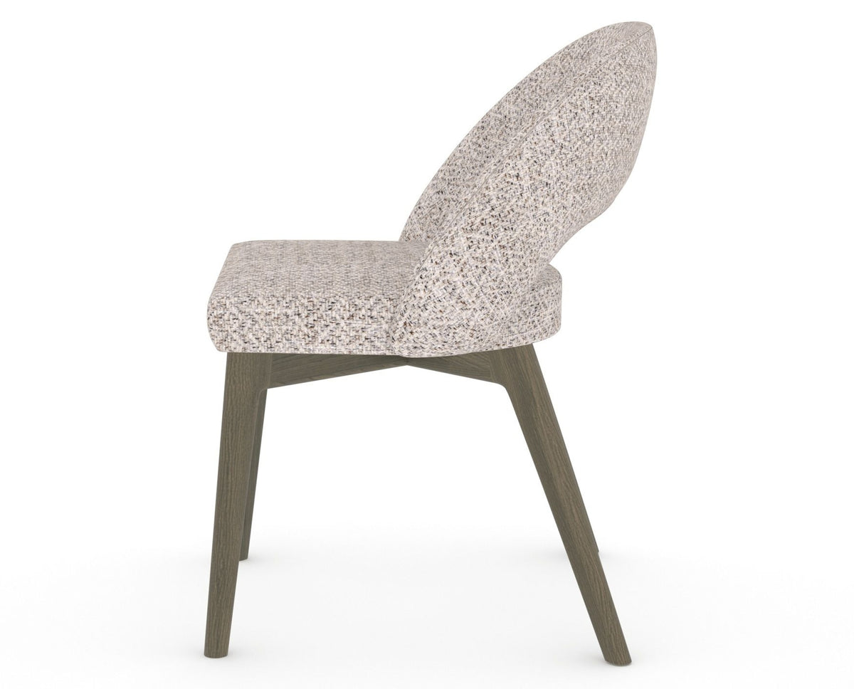 Canadel Downtown Curv Dining Chair in Shadow, FP Crypton®, side view