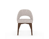 Canadel Downtown Curv Dining Chair in Cognac Washed, FP Crypton®, front view