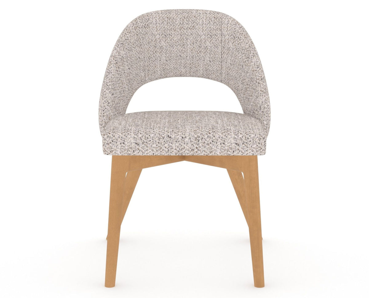 Canadel Downtown Curv Dining Chair in Caramel Washed, FP Crypton®, front view