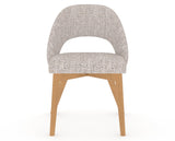 Canadel Downtown Curv Dining Chair in Caramel Washed, FP Crypton®, front view