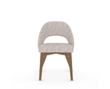 Canadel Downtown Curv Dining Chair in Pecan Washed, FP Crypton®, front view