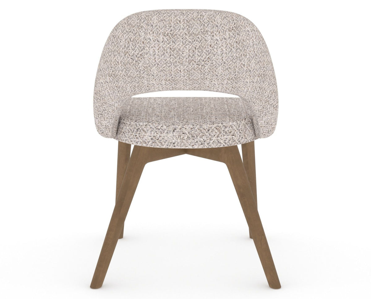 Canadel Downtown Curv Dining Chair in Pecan Washed, FP Crypton®, back view