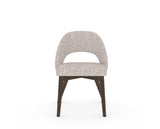 Canadel Downtown Curv Dining Chair in Hazelnut Washed, FP Crypton®, front view