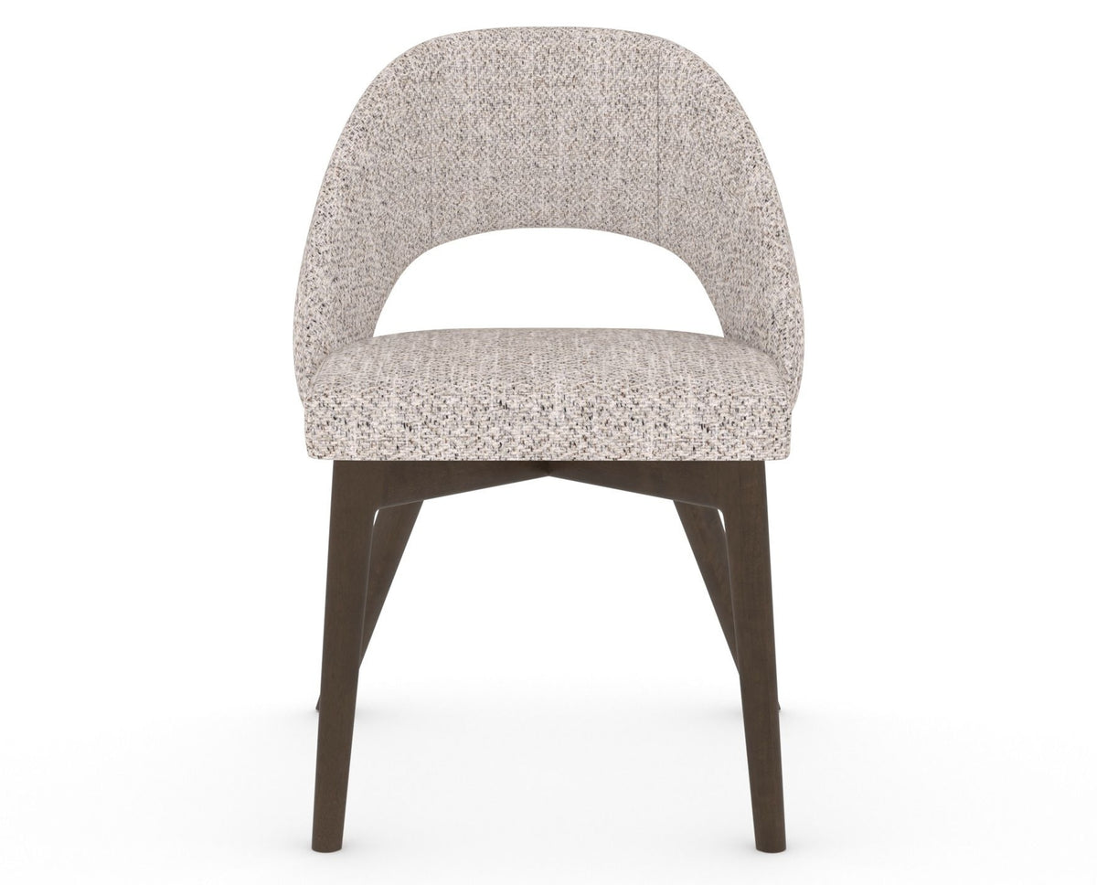 Canadel Downtown Curv Dining Chair in Hazelnut Washed, FP Crypton®, front view