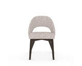 Canadel Downtown Curv Dining Chair in Davy's Grey, FP Crypton®, front view