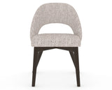Canadel Downtown Curv Dining Chair in Davy's Grey, FP Crypton®, front view