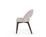 Canadel Downtown Curv Dining Chair in Davy's Grey, FP Crypton®, side view