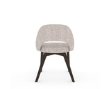 Canadel Downtown Curv Dining Chair in Davy's Grey, FP Crypton®, back view