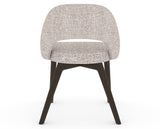 Canadel Downtown Curv Dining Chair in Davy's Grey, FP Crypton®, back view