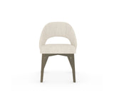 Canadel Downtown Curv Dining Chair in Shadow, FT InsideOut®, front view