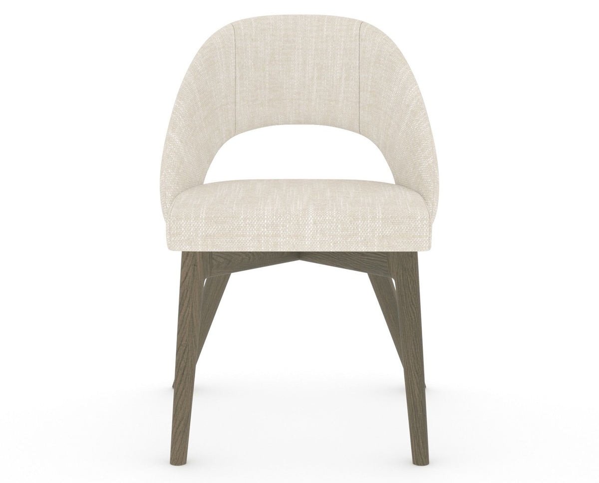 Canadel Downtown Curv Dining Chair in Shadow, FT InsideOut®, front view