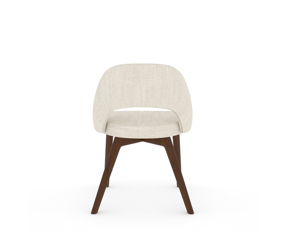 Canadel Downtown Curv Dining Chair in Cognac Washed, FT InsideOut®, back view