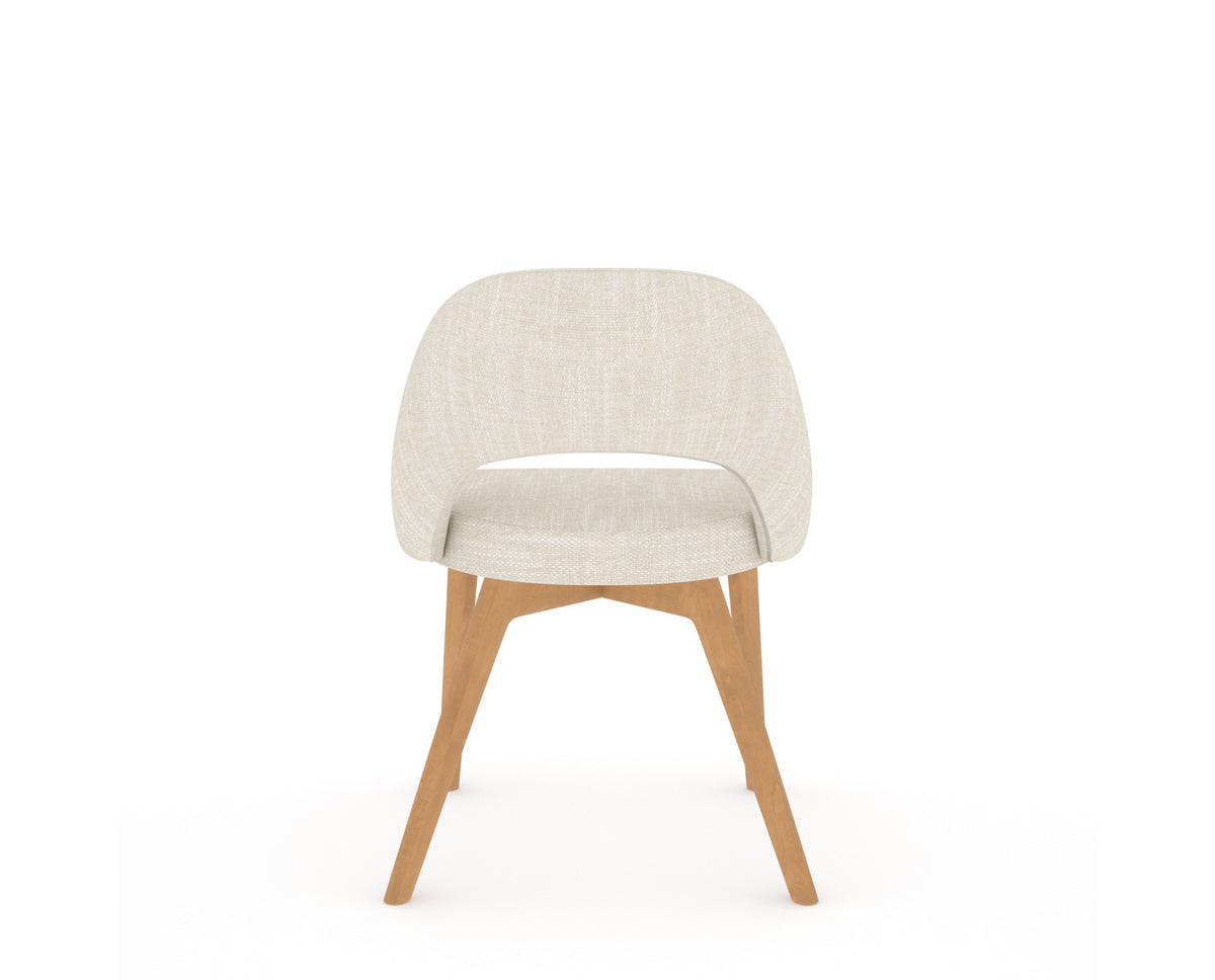 Canadel Downtown Curv Dining Chair in Caramel Washed, FT InsideOut®, back view