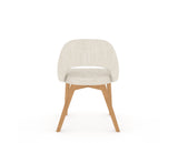 Canadel Downtown Curv Dining Chair in Caramel Washed, FT InsideOut®, back view