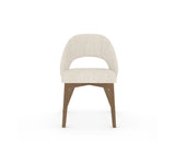 Canadel Downtown Curv Dining Chair in Pecan Washed, FT InsideOut®, front view