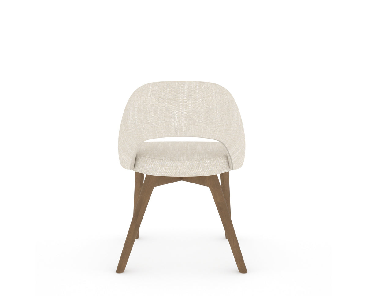 Canadel Downtown Curv Dining Chair in Pecan Washed, FT InsideOut®, back view