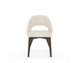 Canadel Downtown Curv Dining Chair in Hazelnut Washed, FT InsideOut®, front view