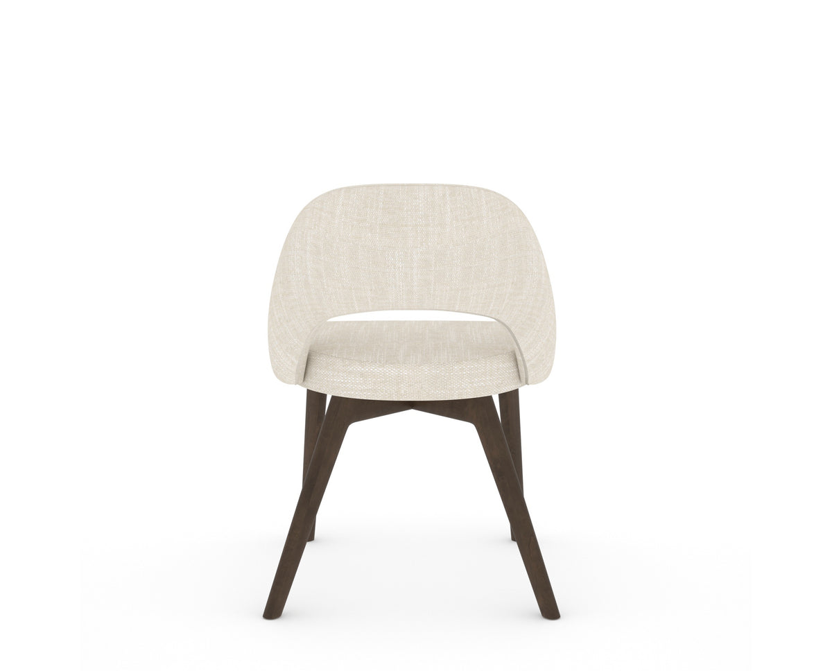 Canadel Downtown Curv Dining Chair in Hazelnut Washed, FT InsideOut®, back view