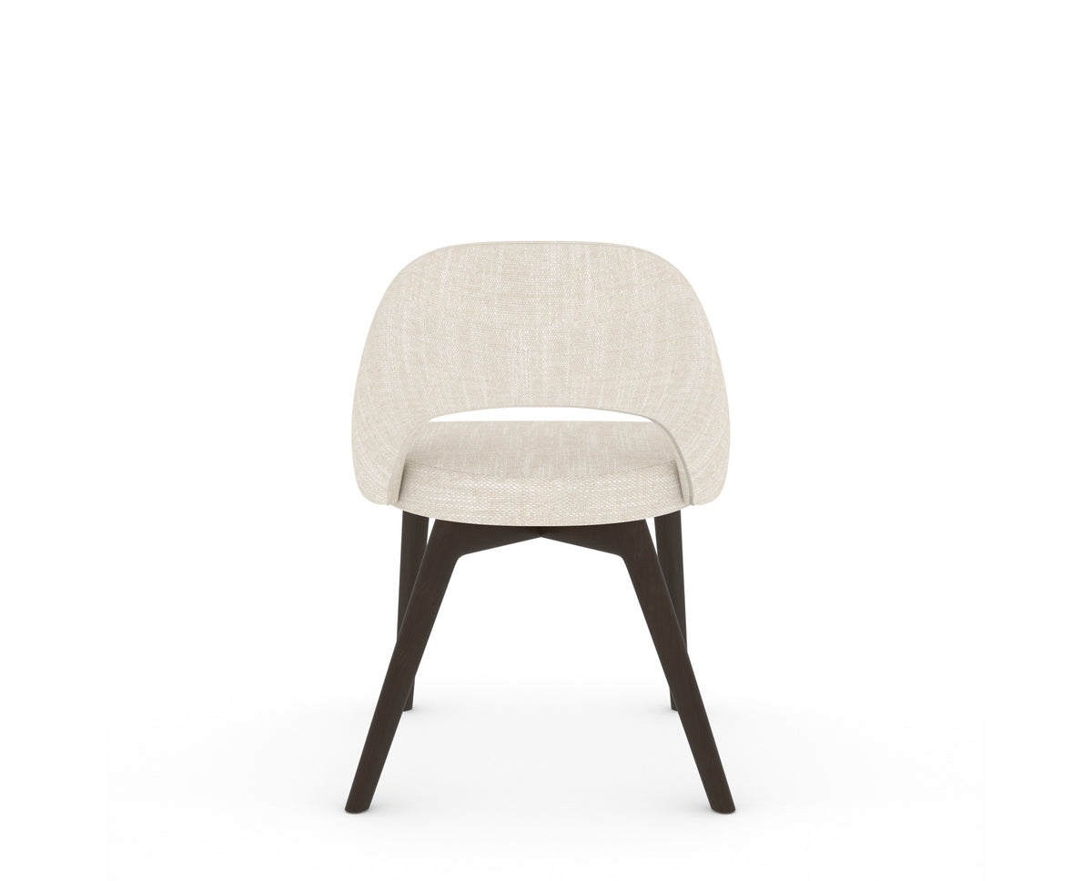 Canadel Downtown Curv Dining Chair in Davy's Grey, FT InsideOut®, back view